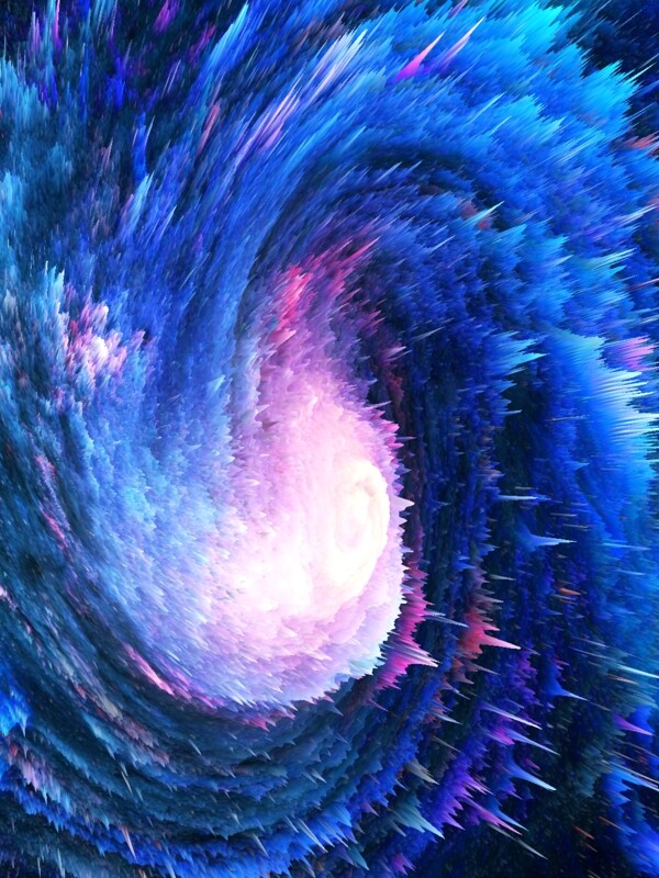 漩涡抽象3d蓝色质感背景