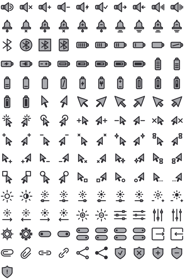 UI矢量图标制作模板