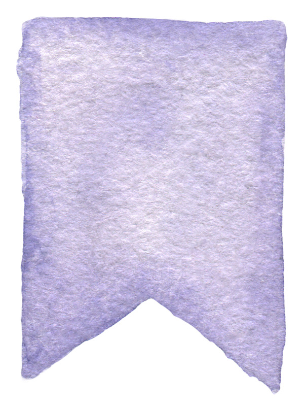 淡紫色旗帜形状水彩墨图片素材