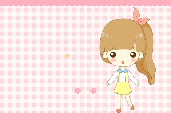 卡通小女孩