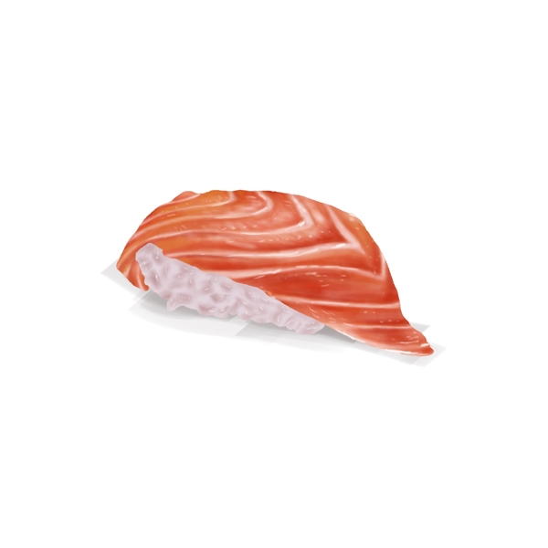手绘美食日料海鲜三文鱼寿司元素