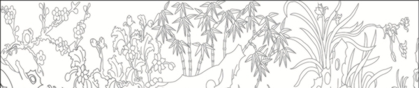 梅兰竹菊雕刻图案