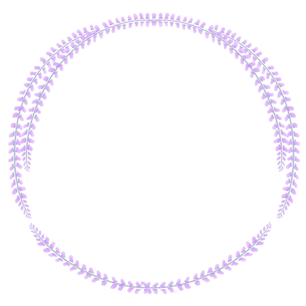 紫色的花环装饰插画