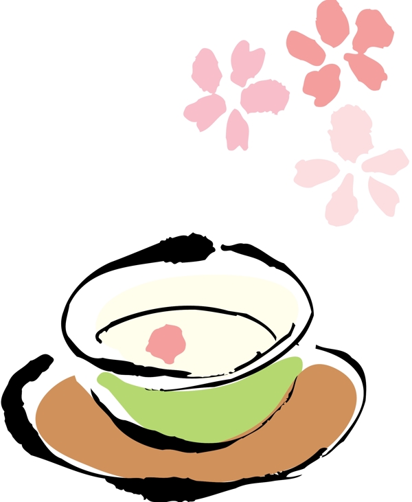 茶杯插画图片