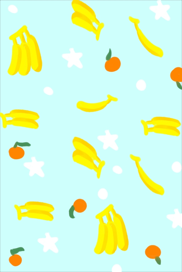 黄色的香蕉底纹插画