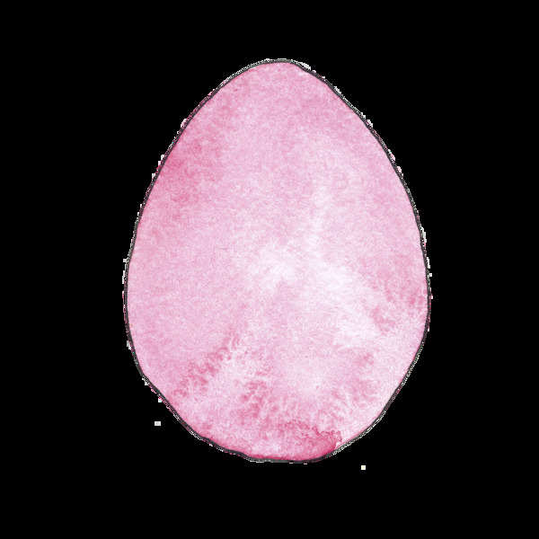 粉色手绘彩蛋万圣节透明装饰素材