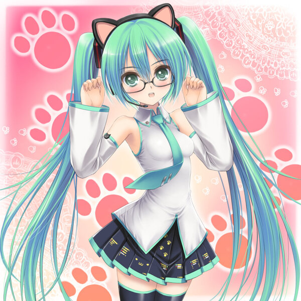 猫耳歌姬初音未来CG板绘萝莉头像设计