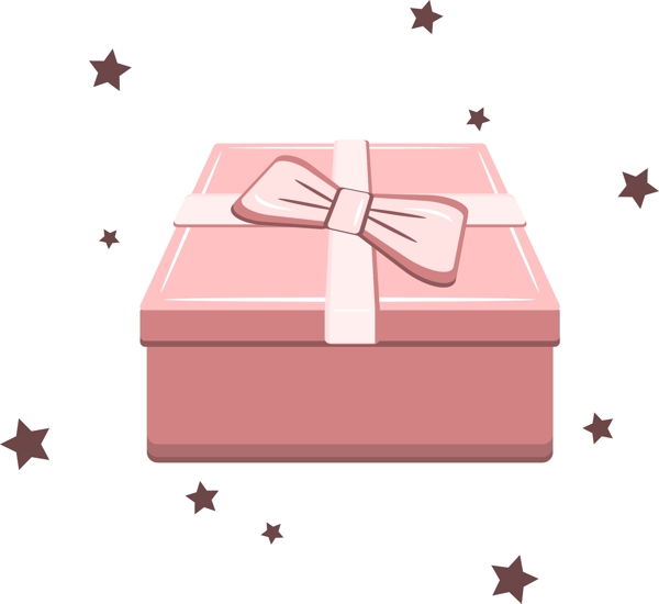 粉色礼物礼盒元素
