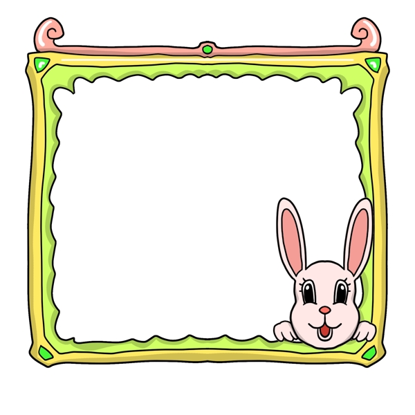 可爱小兔子边框设计