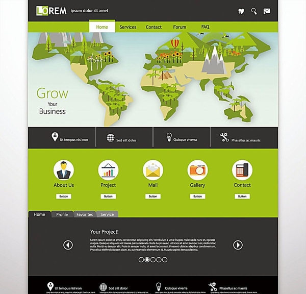 生态节能环保网页设计宣传活动模