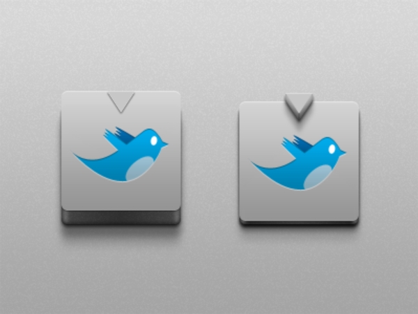 2推特鸟Web界面按钮设置PSD