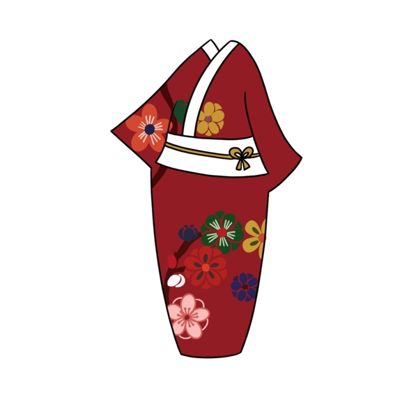 日式传统和服卡通免扣