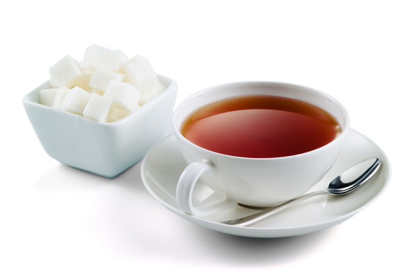 方糖与茶水图片