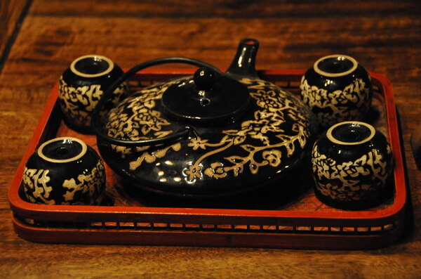 青花瓷古典茶具