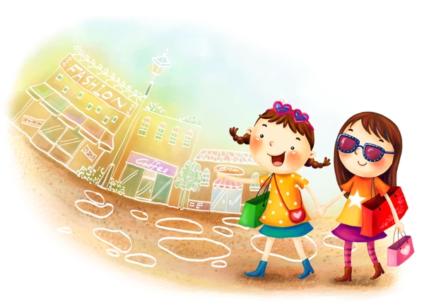快乐儿童卡通漫画韩式风格分层PSD0100