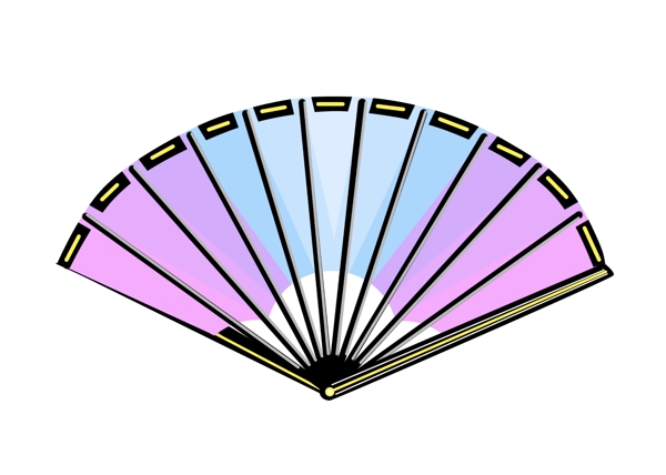 紫色夏日扇子