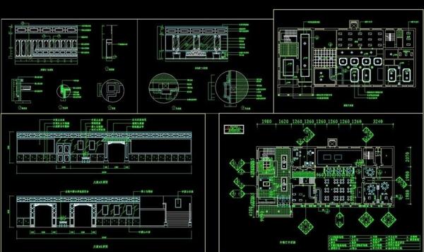 CAD餐厅设计素材餐厅施工