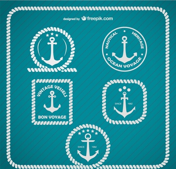 锚标志海洋模板图片
