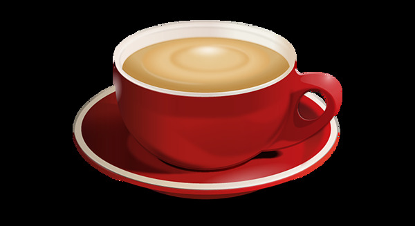 红色咖啡杯咖啡png元素