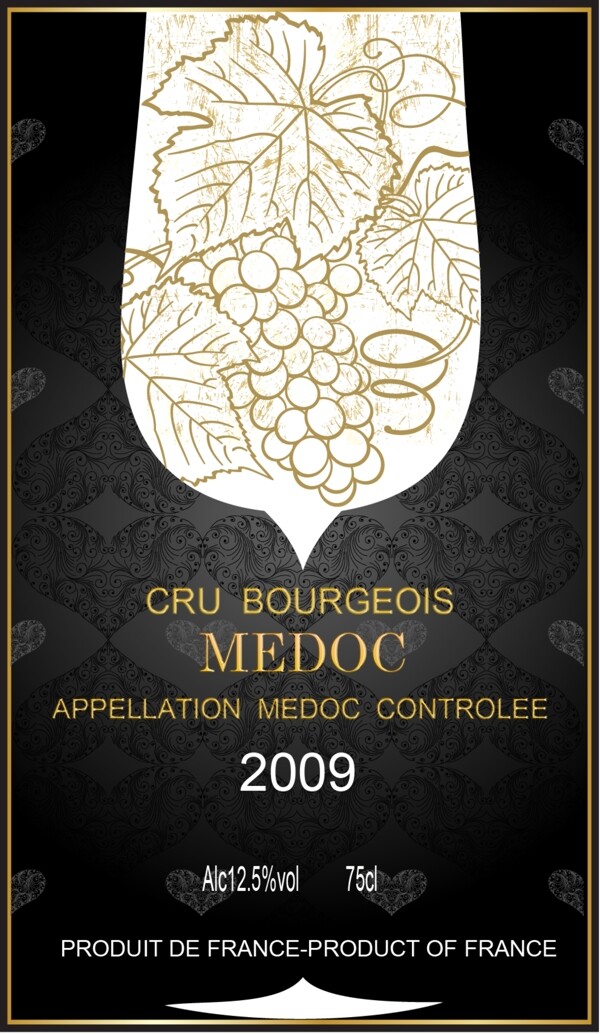 葡萄酒标签设计图片