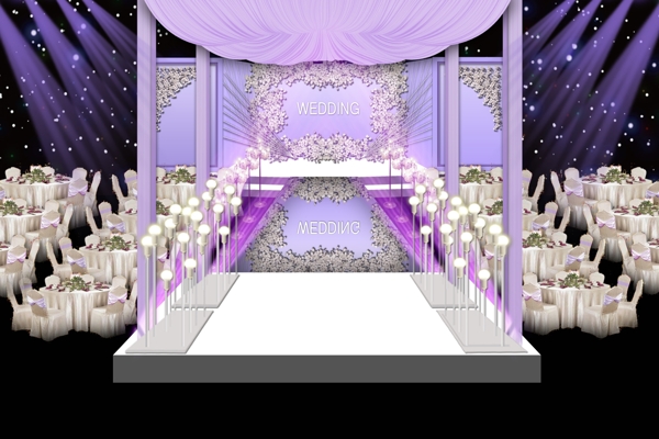 创意紫色婚礼