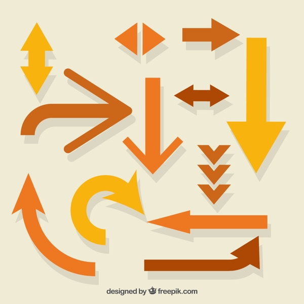 12款彩色箭头设计矢量素材