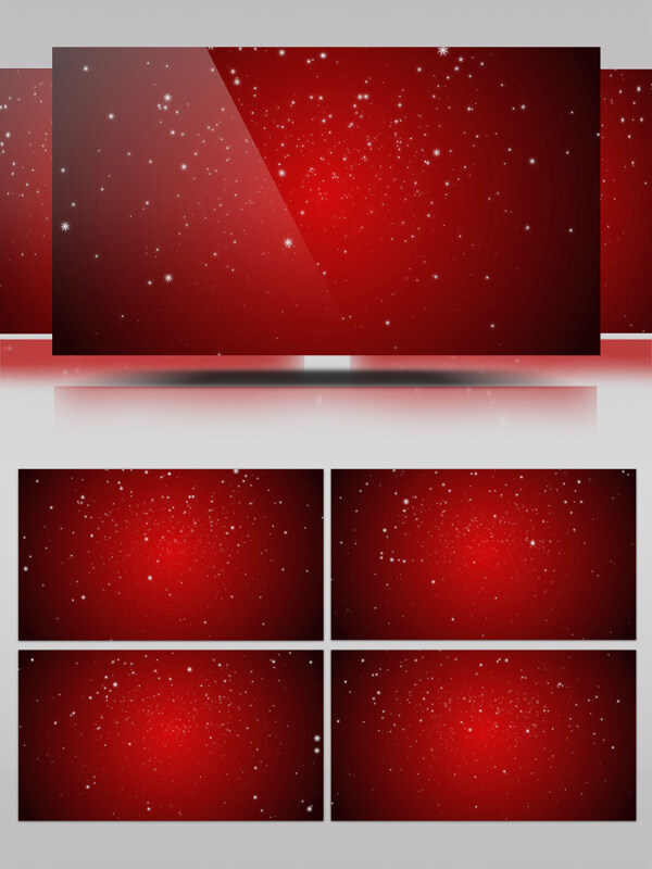 红色星空圣诞视频素材