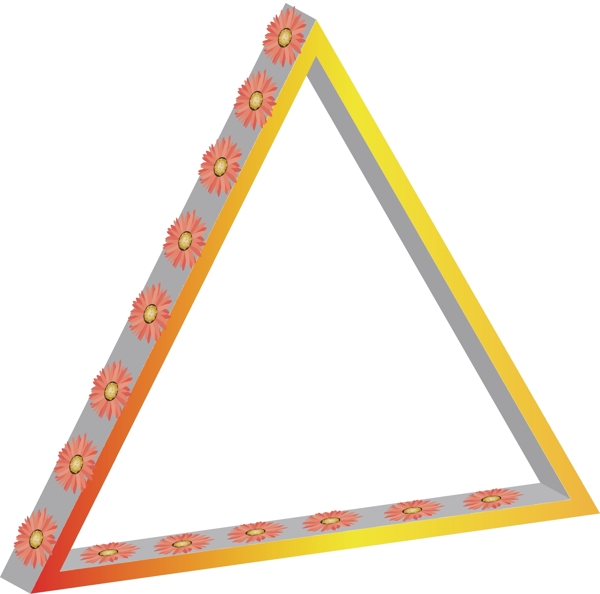 三角形立体喜庆边框