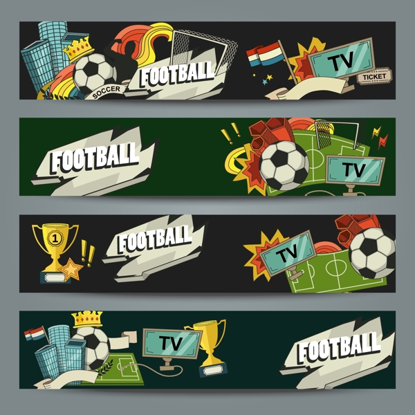足球海报设计矢量素材