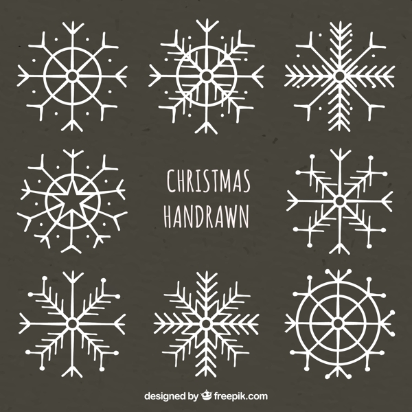 圣诞节雪花设计矢量素材图片