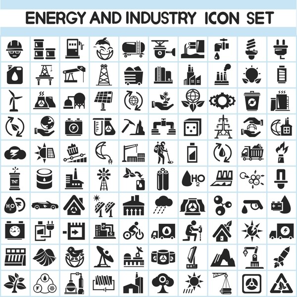 能源和工业图标