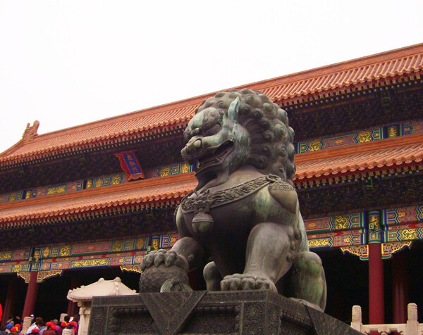 北京故宫石狮子图片