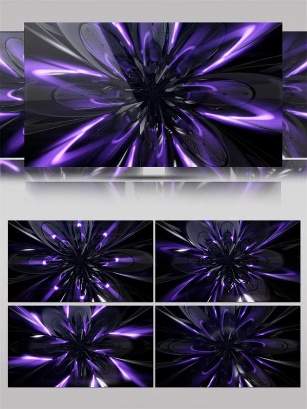 紫色进发光环视频素材