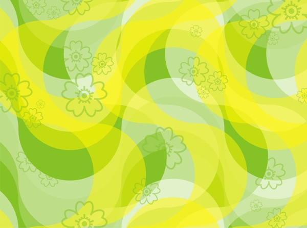 黄绿花纹旋转背景图图片
