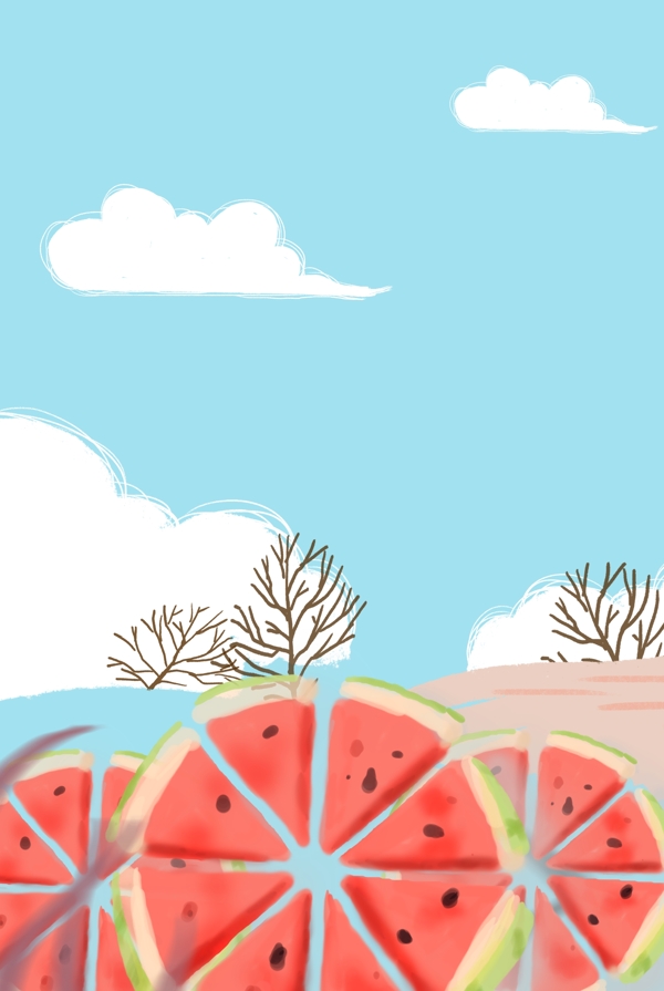 西瓜水果背景图片