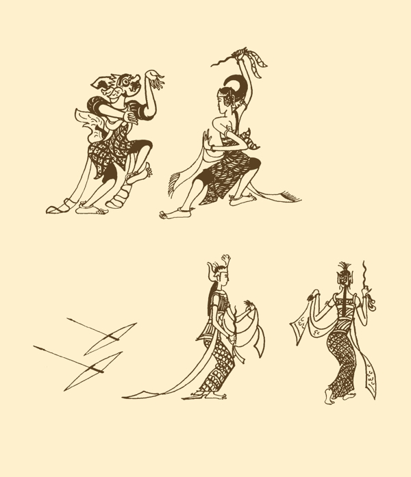 贡加兰舞人物插图