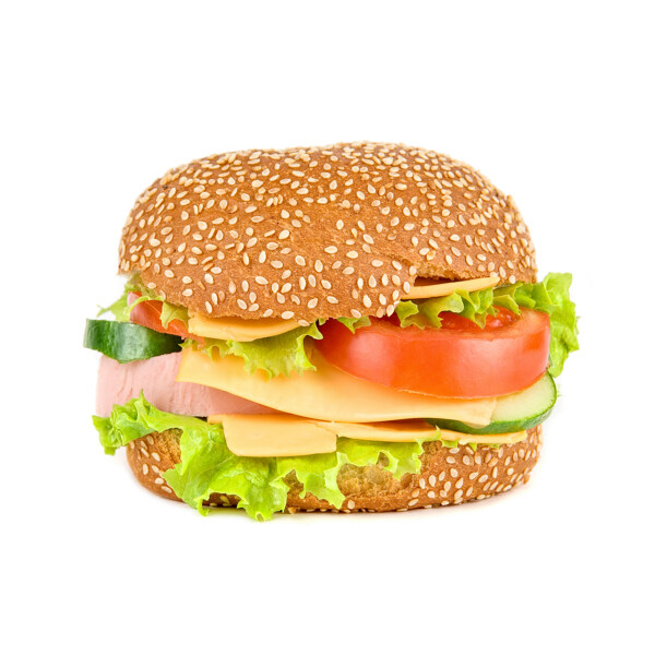 芝麻青菜汉堡包图片