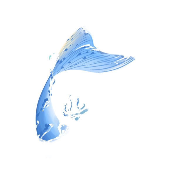 蓝色创意鲸鱼元素