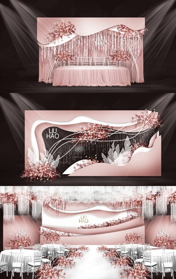 创意粉色婚礼图片