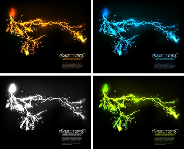 炫彩动感光线闪电图片