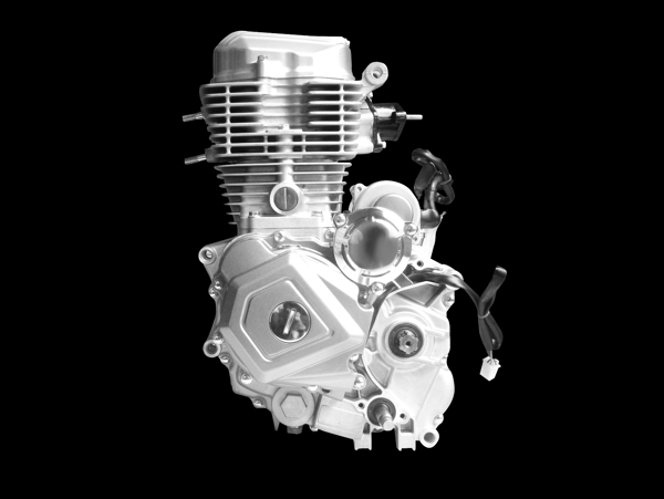 银灰摩托车发动机图片