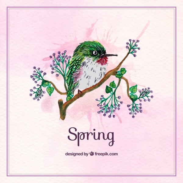 春季花鸟素材装饰素材