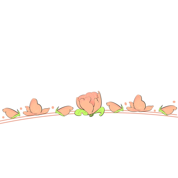 粉色的莲花分割线