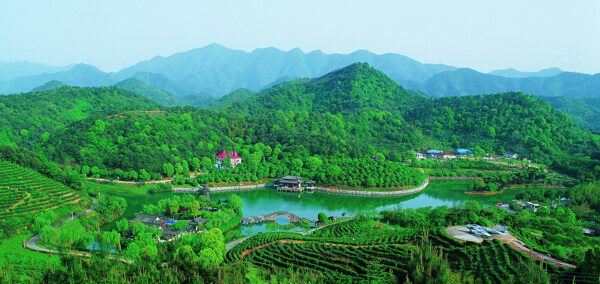虎山公园全景图图片