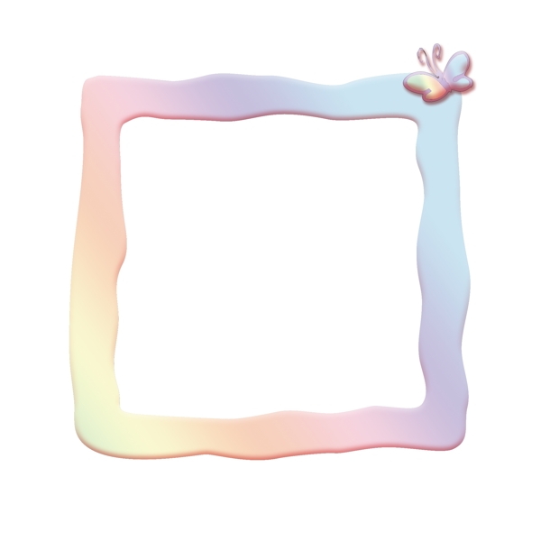 彩虹梦幻立体水晶二维码边框相框