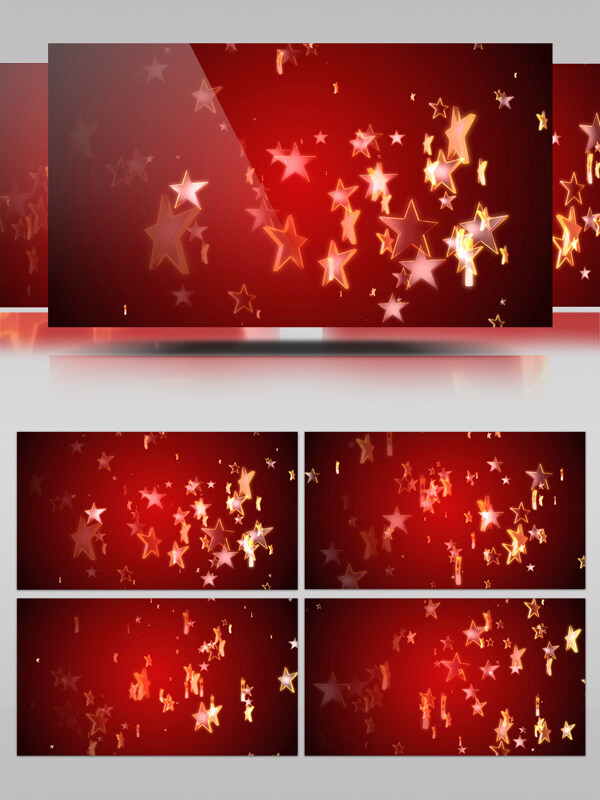 红色亮色圣诞视频素材