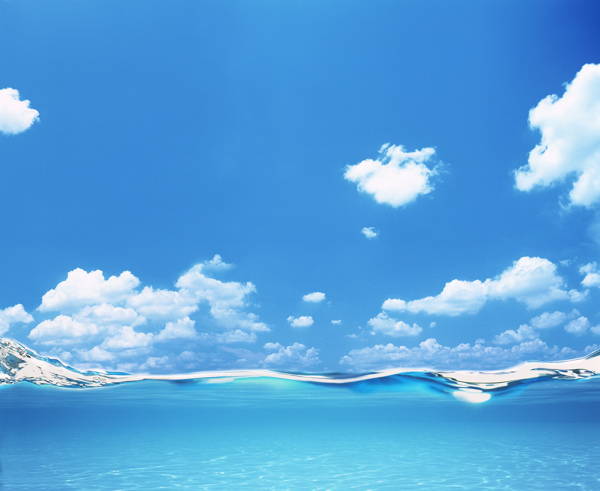 白云海水图片