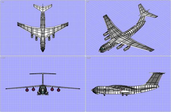 下载伊尔il476启2战略运输机实体装配模型