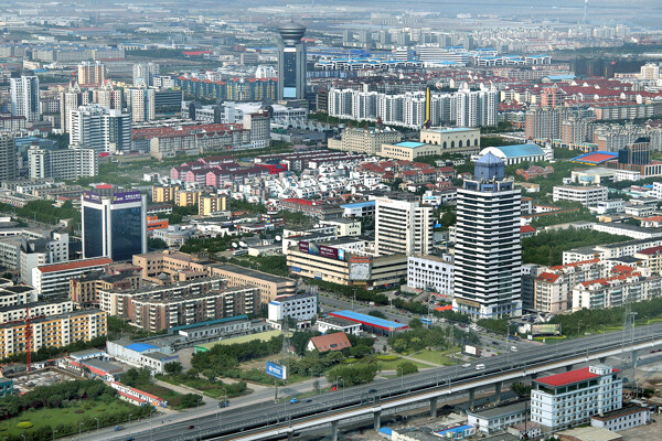 天津开发区鸟瞰图片