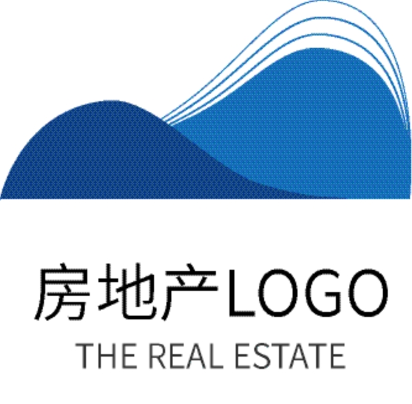 蓝色房地产商务企业logo